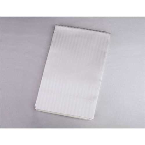GANESH MILLS TT250-788015 T250 King Fitted Sheets, 78 in. x 80 in. x 15 in., White with Tone on Tone Sateen Stripes