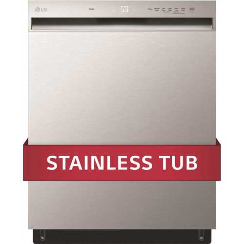 LG Electronics LDFN3432T 24 in. in Stainless Steel Front Control Dishwasher