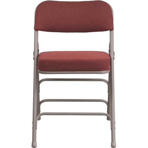 Burgundy Metal Folding Chair Red