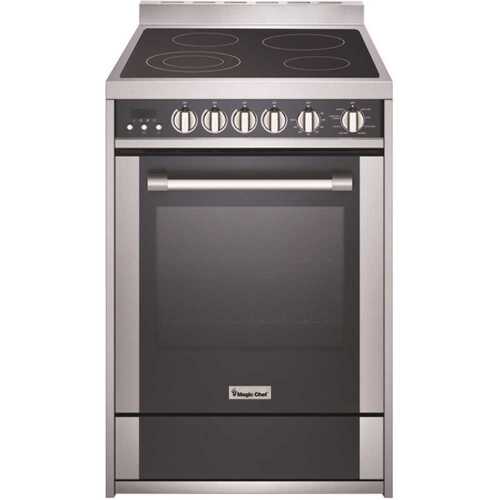 Magic Chef MCSRE24S 24 in. 2.2 cu. ft. Electric Range with Convection in Stainless Steel