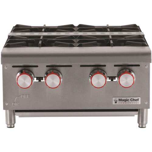 Commercial 24 in. Countertop Natural Gas Hot Plate