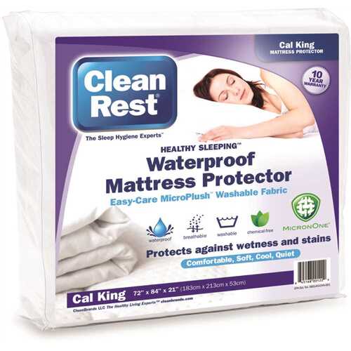 Mattress Protector Cal King 72 in. x 84 in. Waterproof, Sleeps Cool