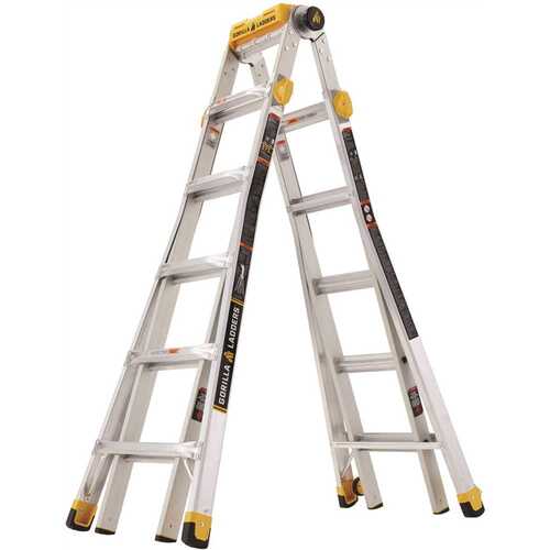 23 ft. Reach Aluminum Multi-Position Ladder with Project Top, 375 lbs. Load Capacity Type IAA Duty Rating