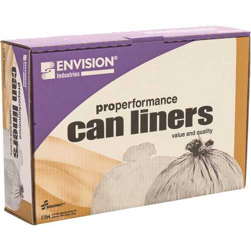 Can Liner, Low Density, Coreless, Gray, 42-1/2" X 48"