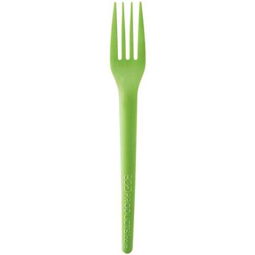 7 in. Plant Ware Compostable Dinner Fork Green