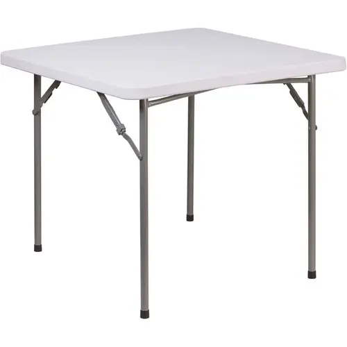 National Brand Alternative CGA-RB-199583-GR-HD 33.75 in. Granite White Plastic Tabletop Metal Frame Folding Table