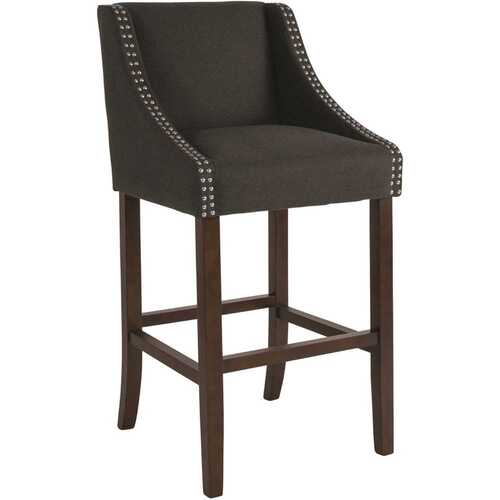 28 in. Charcoal Fabric Bar Stool Color/Finish Family