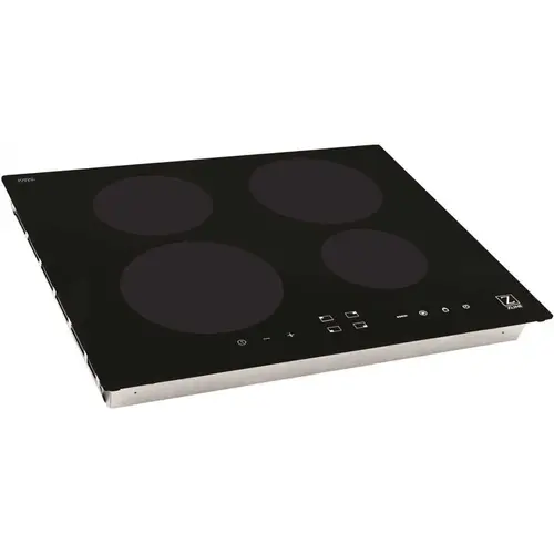 24 in. 4 Burner Top Control Induction Cooktop in Black Glass