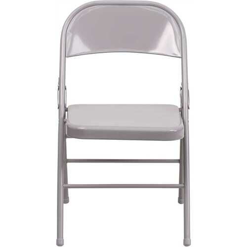 Gray Metal Folding Chair