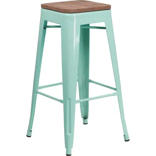 30 in. Mint Green Bar Stool