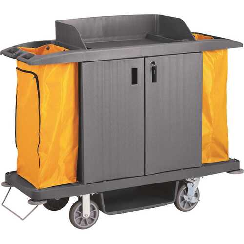 Large Housekeeping Cart with Doors