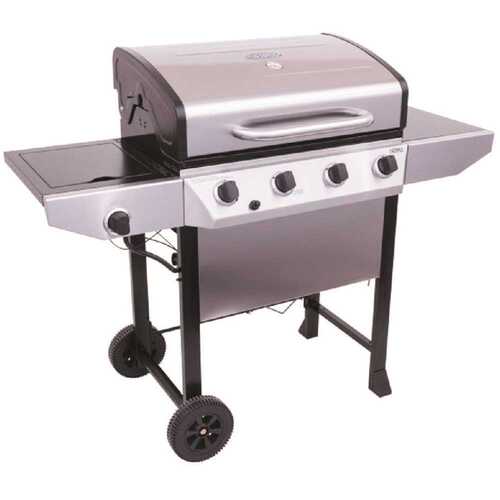 4-Burner Portable Propane Grill in Stainless Steel