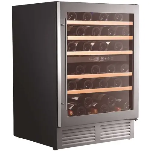 24 in. W 51-Bottle Dual Zone Built Under Wine Cooler BLACK