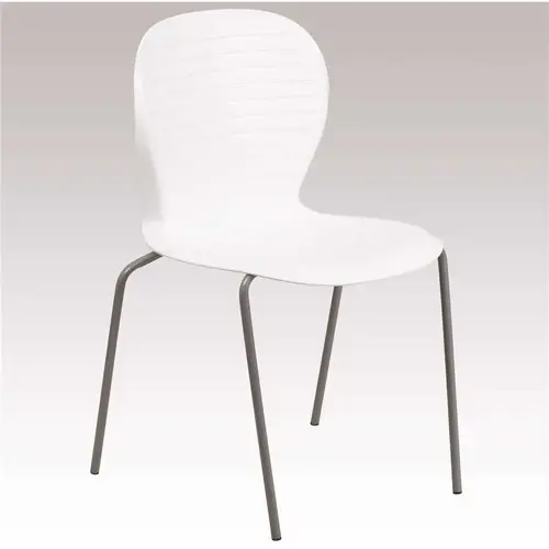 Plastic Stackable Chair in White