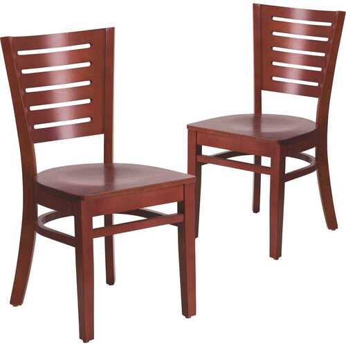 Mahogany Wood Seat/Mahogany Wood Frame Restaurant Chairs