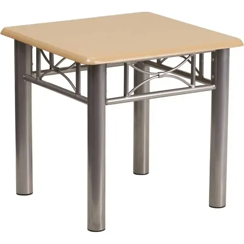 21 in. Natural/Gray Medium Square Wood Coffee Table