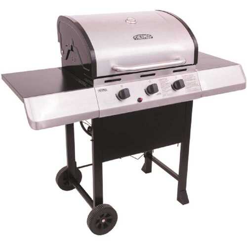 3-Burner Portable Propane Grill in Stainless Steel