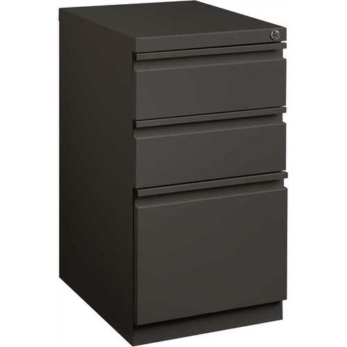 20 in. D Charcoal Mobile Pedestal with Full Width Pull