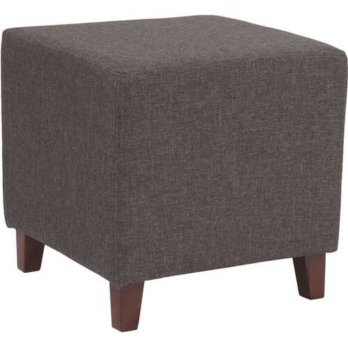 Dark Gray Fabric Ottoman