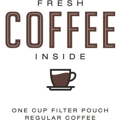 Regular Individually Wrapped Single-Cup Filter Pod Fresh Coffee Inside
