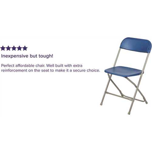 Blue Metal Folding Chair