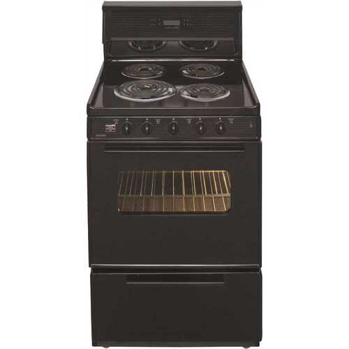 24 in. 2.97 cu. ft. Electric Range in Black