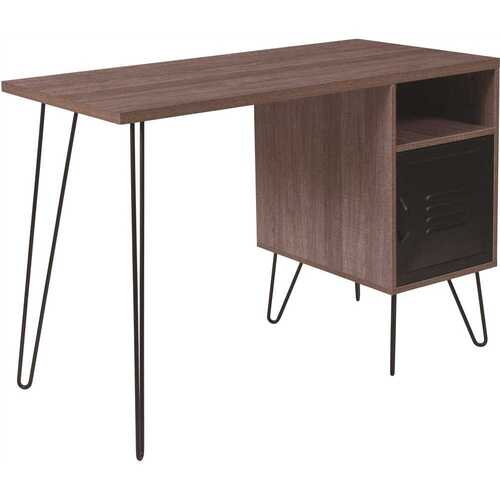 43.3 in. Rectangular Brown 1-Drawer Computer Desks with Built-In Storage