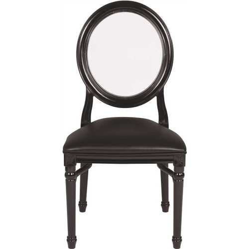 Transparent/Black Frame Resin King Louis Chair