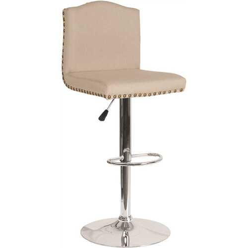 32.5 in. Beige Fabric Bar Stool Color/Finish Family