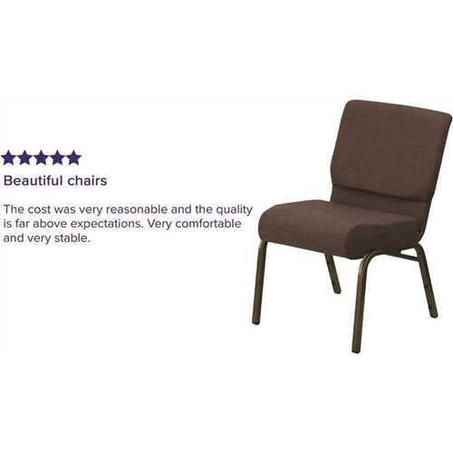 Fabric Stackable Chair in Brown