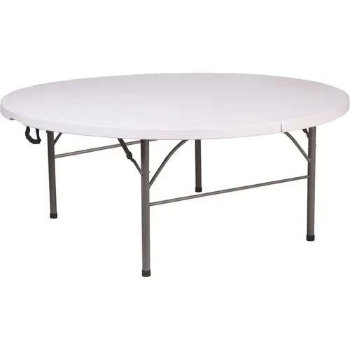 National Brand Alternative CGA-RB-199581-GR-HD 70.75 in. Granite White Plastic Tabletop Metal Frame Folding Table