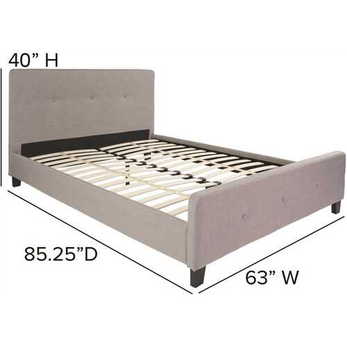 Flash Furniture CGA-HG-228475-LI-HD Light Gray Queen Platform Bed