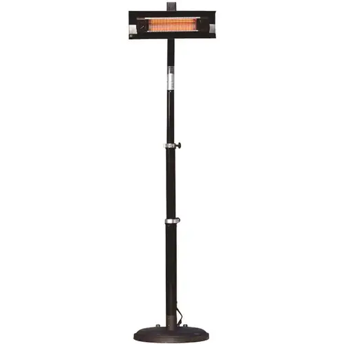 Fire Sense 02678 1,500-Watt Telescoping Offset Pole Mounted Infrared Electric Patio Heater Black