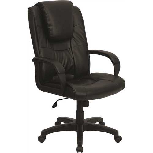 Carnegy Avenue CGA-GO-3750-BL-HD Faux Leather Swivel Ergonomic Office Chair in Black