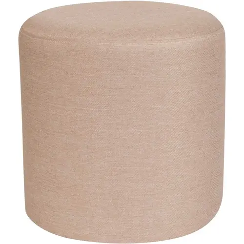 Beige Fabric Ottoman