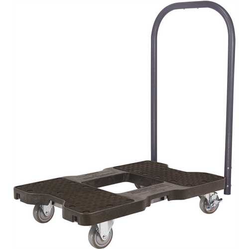 1500 lbs. Capacity Industrial Strength Professional E-Track Push Cart Dolly in Black