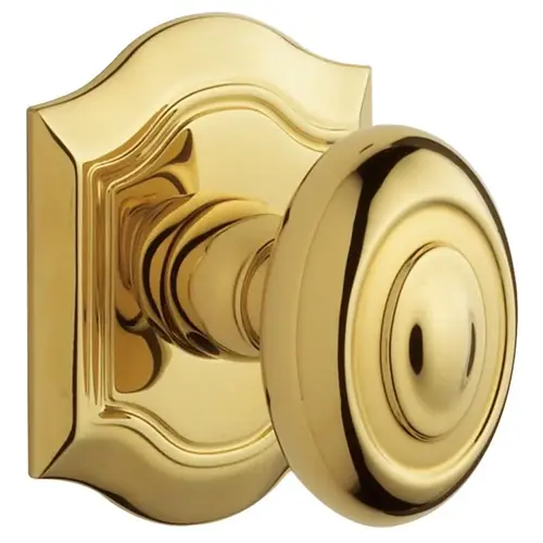 Pair 5077 Knob Less Rose Unlacquered Brass Finish