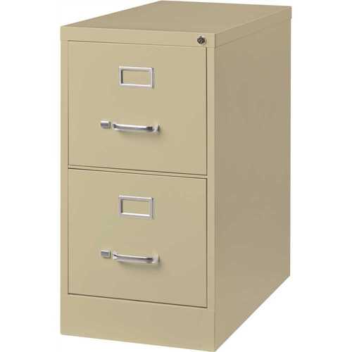 2600 Series Putty 26.5 in. Deep 2-Drawer Letter Width Decorative Vertical File Cabinet