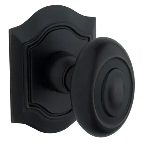 Single 5077 Knob Less Rose Satin Black Finish