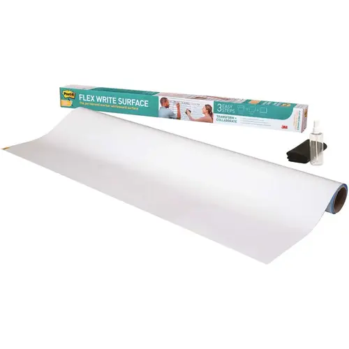 POST-IT FWS3x2 Flex Write Surface 3 ft. x 2 ft. Roll The Permanent Marker Whiteboard Surface - pack of 6