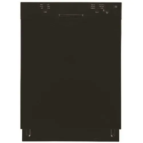 24 in. Front Control Dishwasher in Black