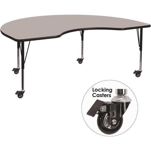 Flash Furniture CGA-XU-21325-GR-HD Gray Kids Table
