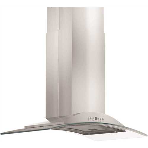 ZLINE Kitchen and Bath GL9i-36 36 in. 400 CFM Convertible Island Mount Range Hood in Stainless Steel and Glass