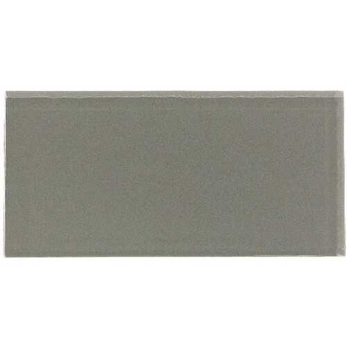 ASPECT A5071 6 in. x 3 in. Glass Decorative Wall TileSteel