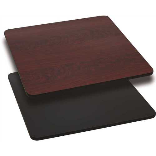 Black/Mahogany Square Table Top