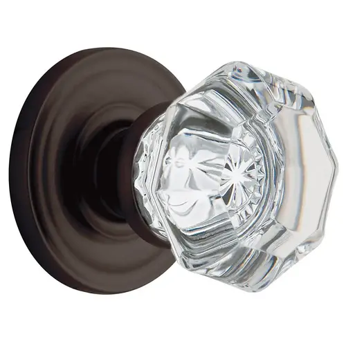 Estate Glass Knob Set w/5048 Rose Oil Rubbed Bronze