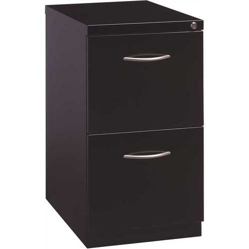 23 in. D Black Mobile Pedestal with Arch Pull