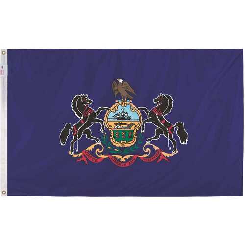 Valley Forge PA3 3 ft. x 5 ft. Nylon Pennsylvania State Flag