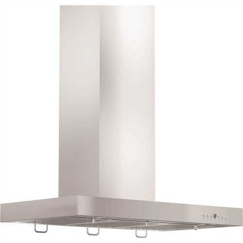 ZLINE Kitchen and Bath KECRN-48 48 in. 400 CFM Convertible Vent Wall Mount Range Hood with Crown Molding in Stainless Steel