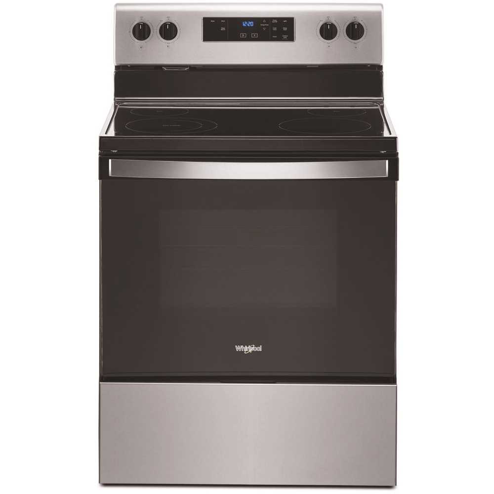 Whirlpool WFE320M0JS 30 in. 5.3 cu. ft. 4-Burner Electric Range in Stainless Steel with Storage Drawer